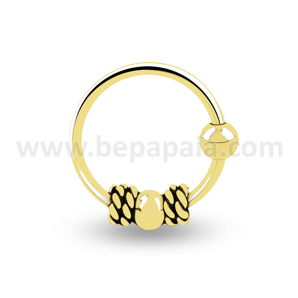 Bali-Inspired Beaded Bendable Nose Ring Hoop | BodyDazz.com
